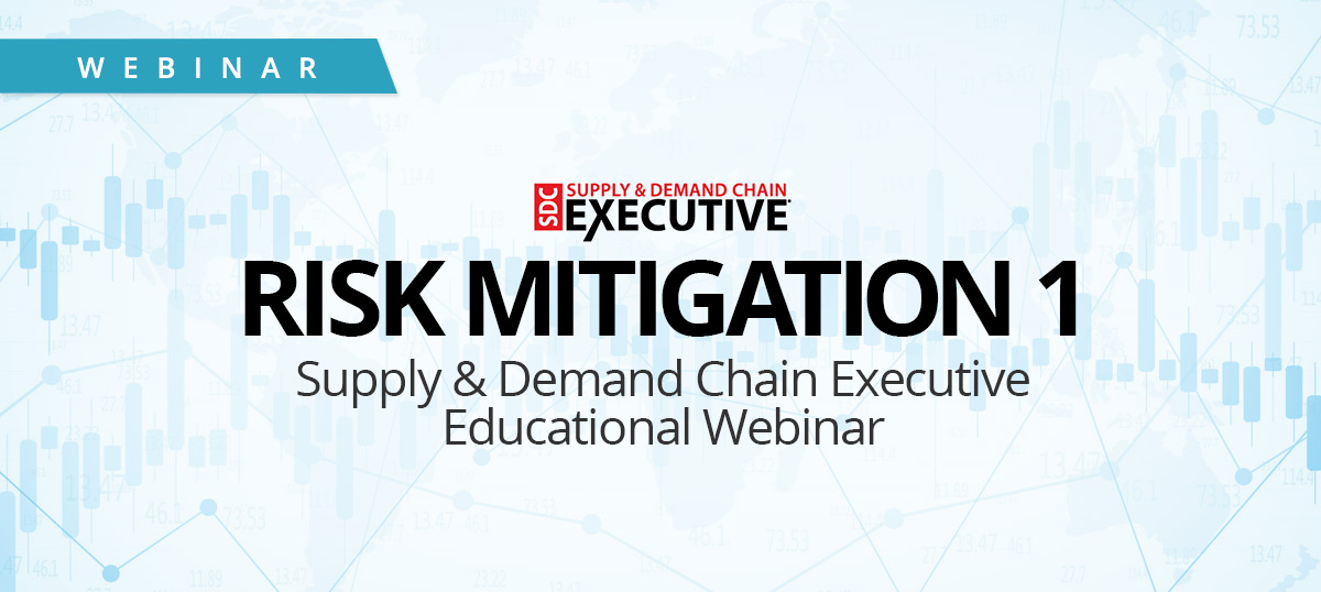 Supply & Demand Chain Executive Educational Webinar - Risk Mitigation 1