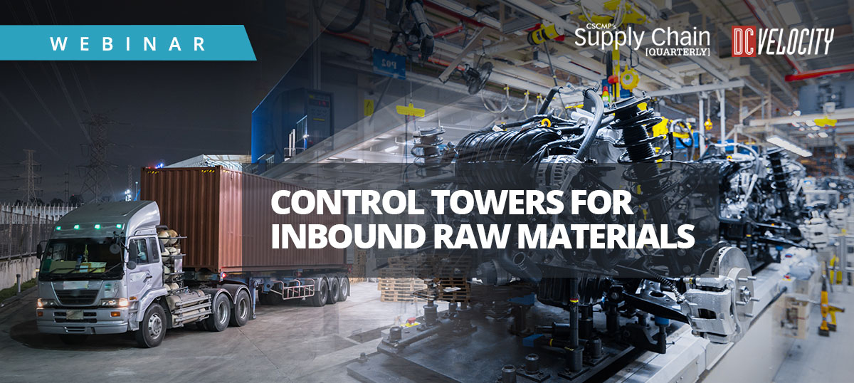 Control Tower for Managing Inbound Raw Materials